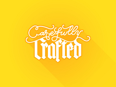 Carefully crafted -Lettering