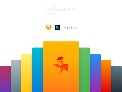 Free color gradients by Weekdone android app colors free freebie gradient gradients ios photoshop sketch