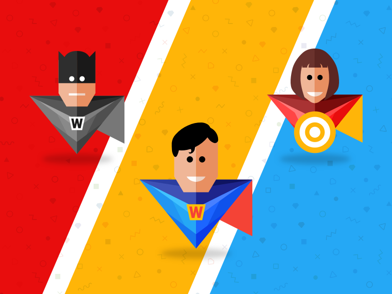 Designers are Superheroes Free superhero sketch app icons.