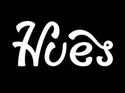 Hues branding identity lettering typography