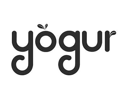 Yogur (Frozen Yogurt) branding lettering logo typography