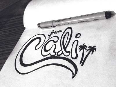 FromCali branding lettering logo typography