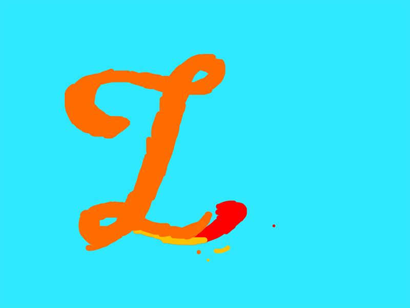 Splash L animation design flat gif letter motion graphics