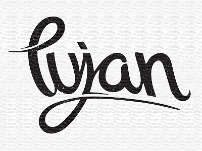 Lujan2-Digitized black hand lettering ink logotype noisy typography