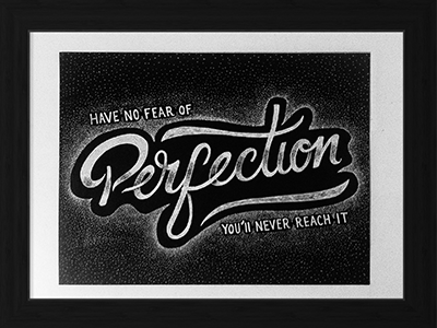 Perfection - Dali's Quote Typography