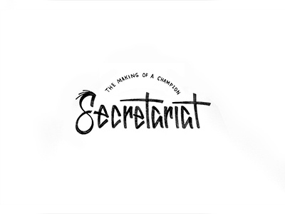 Secretariat branding illustration lettering logo logotype sign typography
