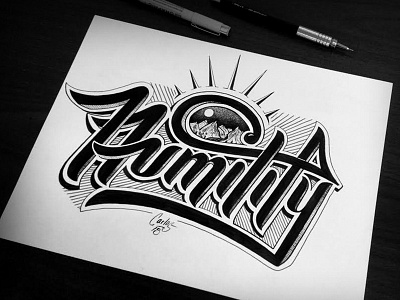 Humility art depth illustration lettering photography typography