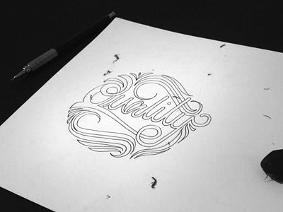 Quality - Sketch (outline) cards desing handmade lettering logotype type typography