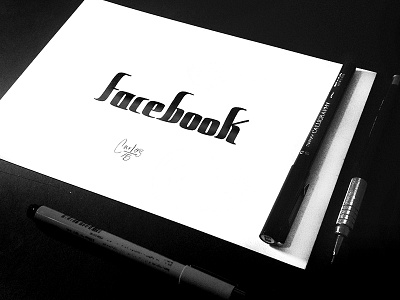 facebook (own style) cards desing handmade lettering logotype type typography