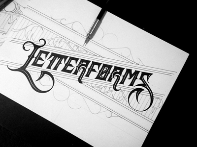 Letterforms font inked lettering letters logotype type typography