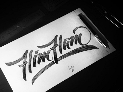 - Flim Flam - Apparel logotype apparel branding lettering logo pencil sketch type typography