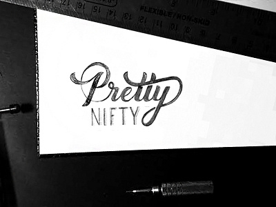 Pretty NIFTY brand branding lettering logo logotype pretty productions typography