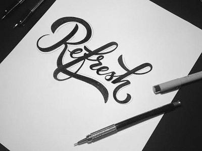 Refresh branding fresh lettering logotype refresh typography