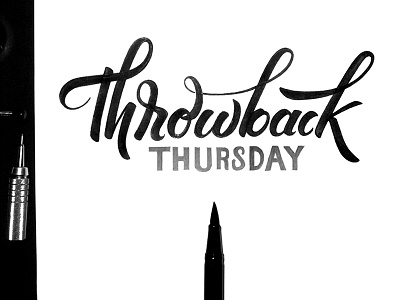 Throwback Thursday branding lettering letters logotype type typography