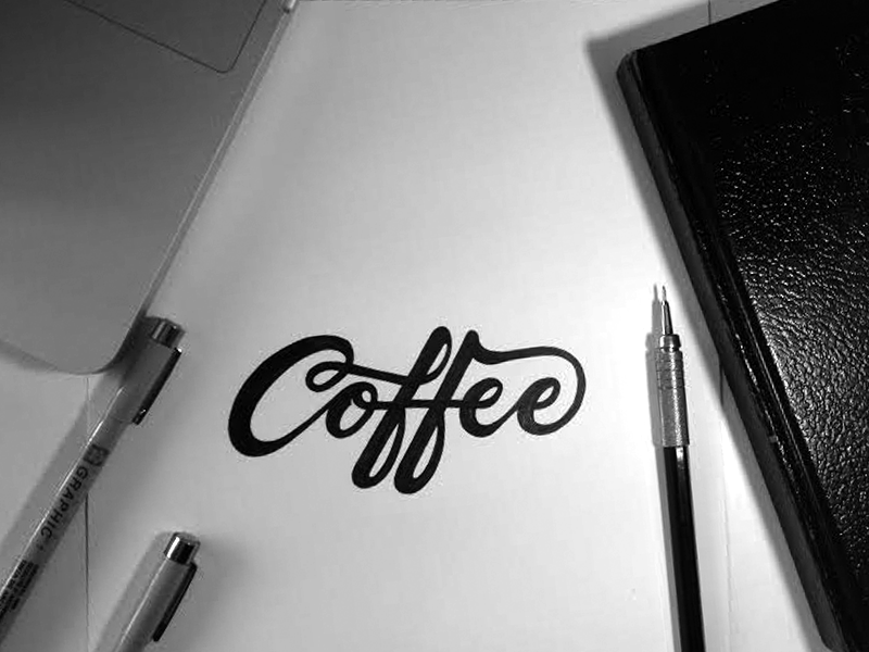 Coffee beans coffee energy gif lettering logotype morning typography