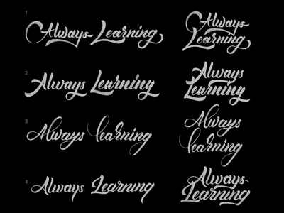 Always Learning branding font learning lettering ligatures types typography
