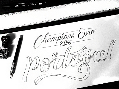 Portugal - Champs branding cr7 creative design lettering letters portugal soccer typeface typefaces typography