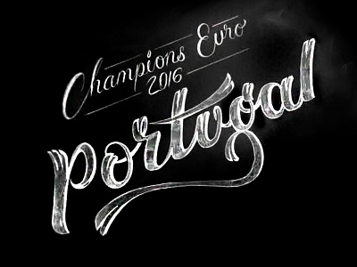 Portugal - Champs branding chalk chalkboard creative design lettering letters typeface typefaces typography