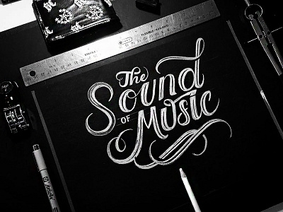 The Sound of Music abcs branding creative design lettering letters typeface typefaces typography
