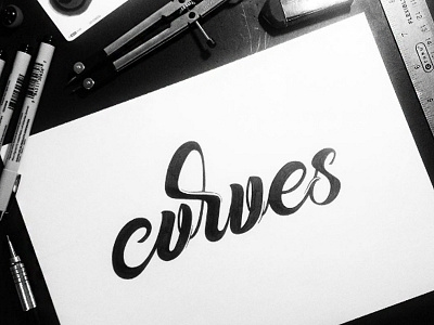 Curves branding curves design font handmade lettering logo logotype type typography