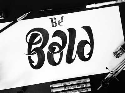 Bold art branding handmade inking lettering logotype typography