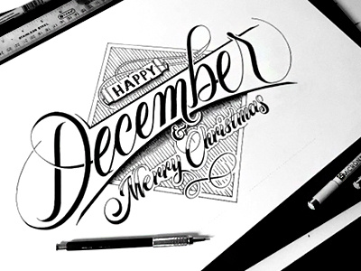 December art branding december icon illustration lettering logo logotype merrychristmas