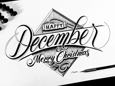 December december handlettering illustration lettering logotype poster