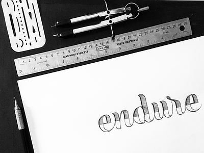 Endure art letters logotype type typeface