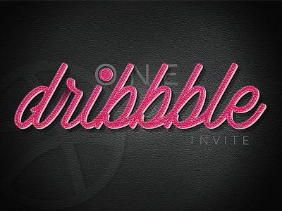 One Dribbble Invite dribbble invite lettering letters script typography