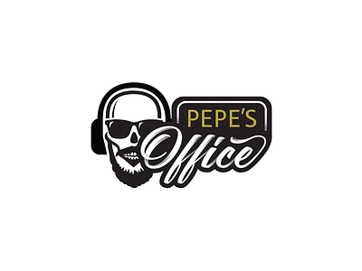 PEPES OFFICE lettering logo logotype music skull type