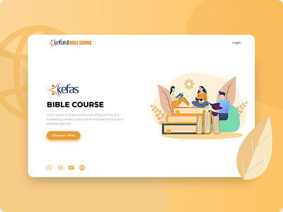 Bible Course Landing Page art branding design graphic design illustration minimal ui ux web website