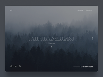 Minimalism Landing Page animation art branding design graphic design minimal ui ux web website