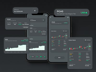 Trading App Concept - Stocks app branding clean design flat graphic design icon illustration lettering minimal ui ux