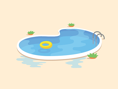 Home Pool pool vector illustration