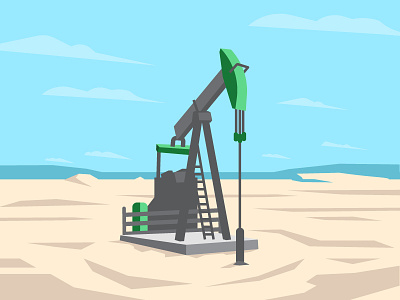Fracking Pumpjack Icon fracking gas industry oil pumpjack well