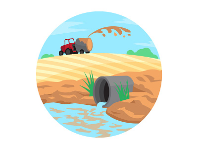 Nitrate Water Test farm fertilizing field rural sewage tractor