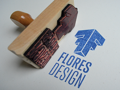 Flores Design Stamp identity logo mark paper stamp