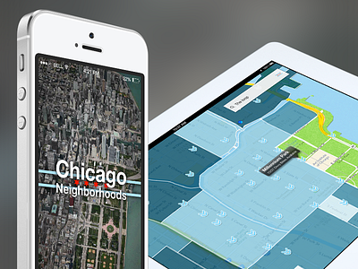 Chicago Neighborhoods chicago ios7 ipad iphone map neighborhoods ui ux