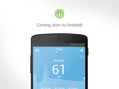 higi teaser android blue body stats graph health mobile pulse trends ui ux