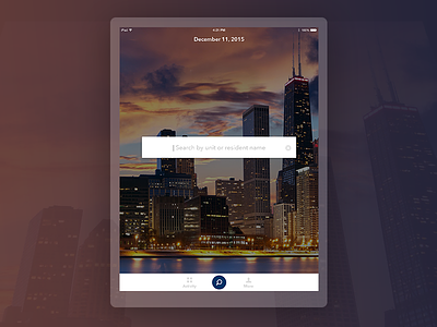 Search apartment ipad minimal navigation resident search simple ui ux