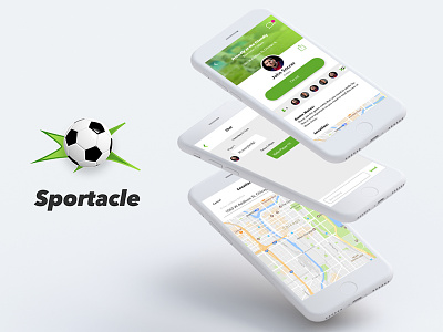 Sportacle android football fútbol ios mobile pickup soccer sport ui ux