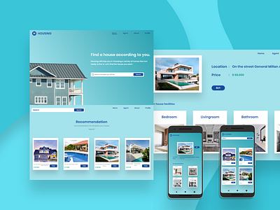 Housing app app design application blue buy now design house houses money negotiation phone store ui ui ux uidesign web webdesign website white