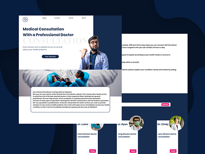 Consultation Doctor app branding design doctor graphic design ui web design white