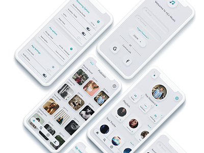 Soft UI Music app user interface app design first design first shot music app music player neomorphism soft ui ui ux uidesign web