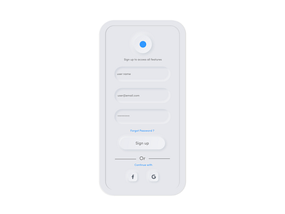 Signup Form for Mobile Daily UI Challenge day #1