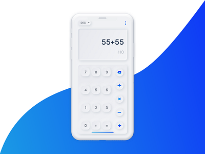 Calculator UI for mobile Daily UI challenge day 004