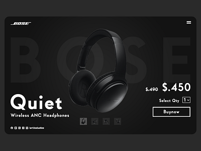 E-commerce product display for web daily UI day 12 dailyui dailyuichallenge e commerce design e commerce shop e commerce website ecommerce headphones headphones website product design product page