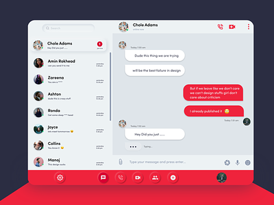 Chat | Messaging Web app UI design daily UI day 13