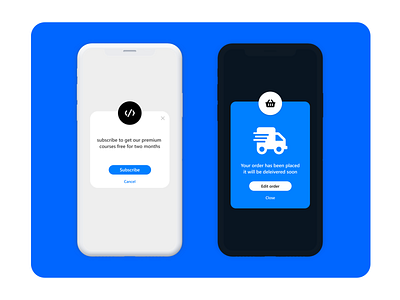 Pop-Up / Overlay message ui design for mobile DailyUI16