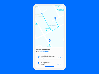 Location tracker UI for parking app daily ui 20 dailyui dailyuichallenge delivery app location app location based location pin location tracker parking app parking lot